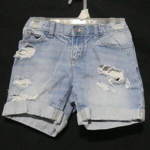 CHILDREN'S PLACE | 6x - 7 years | Faded Distressed Denim | Rolled Bottoms